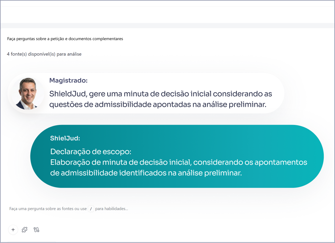 Interface do Chat Jurídico Contextualizado